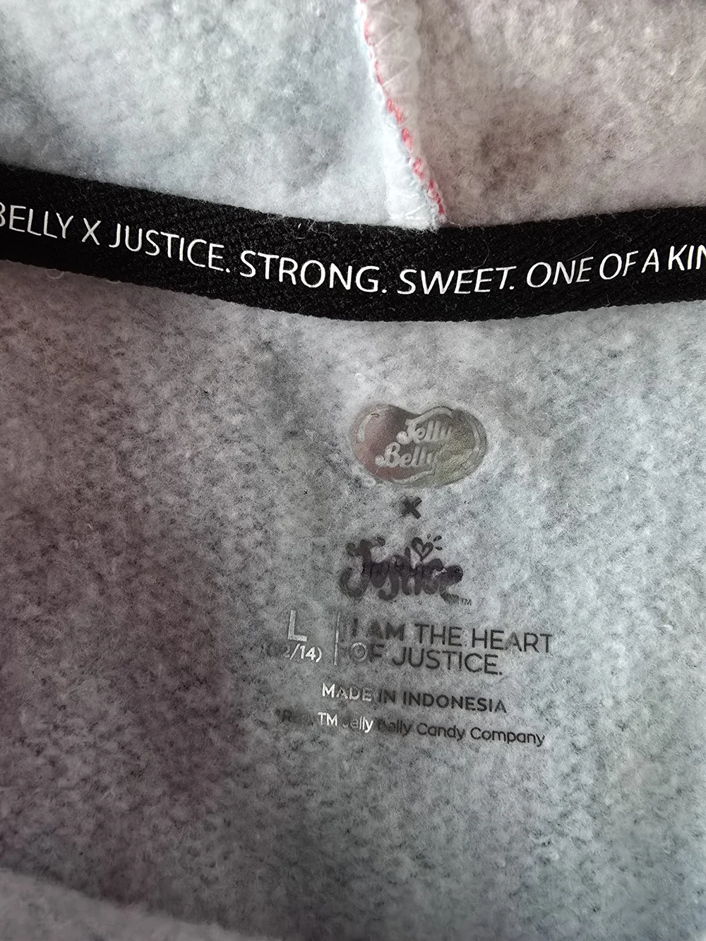 Justice Rainbow Tie-Dye Jelly Belly Hoodie Girls Large 12 14 Back To School